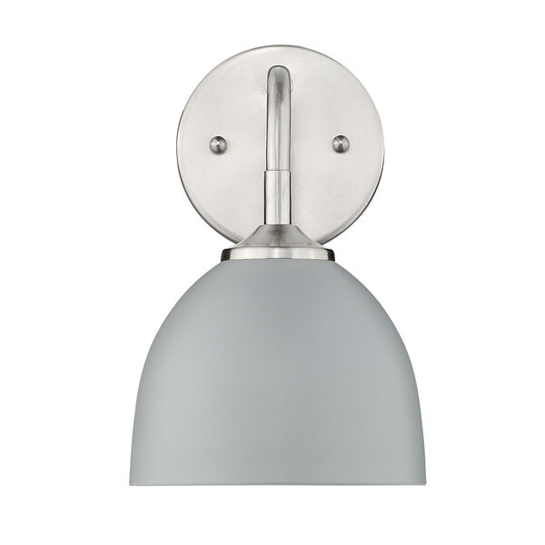 Zoey Pewter and Matte Gray One-Light Wall Sconce, image 2